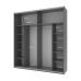 Шкаф-Купе двухдверный Doros G-Caiser 220х60х240 см Графит/Белый (DRS-011001), код: 13486