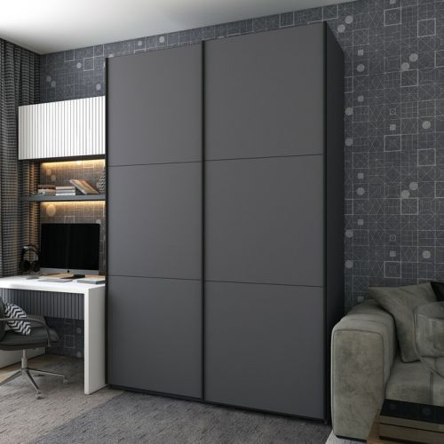 Шкаф-Купе двухдверный Doros G-Caiser 180х60х240 см графит (DRS-011034), код: 13498
