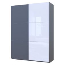 Шкаф-Купе двухдверный Doros G-Caiser 180х60х240 см Графит/1 белое стекло (DRS-011036)