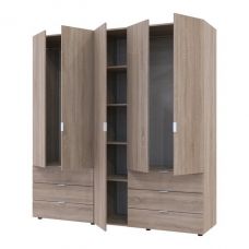 Комплект шкафов для одежды Doros гелар (2 шт.) 193,7х49,5х203,4 см дуб сонома (DRS-011111) Комплект шкафов для одежды Doros гелар (2 шт.) 193,7х49,5х203,4 см дуб сонома (DRS-011111)