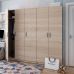 Комплект шкафов для одежды Doros промо (2 шт.) 225х48х204 см дуб сонома (DRS-011214), код: 13606 Комплект шкафов для одежды Doros промо (2 шт.) 225х48х204 см дуб сонома (DRS-011214), код: 13606