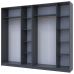 Комплект шкафов для одежды Doros промо (2 шт.) 270х48х204 см графит (DRS-011217), код: 13609