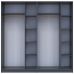 Комплект шкафов для одежды Doros промо (2 шт.) 270х48х204 см графит (DRS-011217), код: 13609