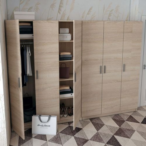 Комплект шкафов для одежды Doros промо (2 шт.) 270х48х204 см дуб сонома (DRS-011218), код: 13610