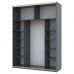 Шкаф-Купе двухдверный Doros G-Caiser 180х60х240 см Графит/Дуб евок/1 зеркало (DRS-011227), код: 13612