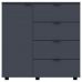 Комод в гостиную Doros гелар GС1 100х40х81,2 см графит (DRS-011288), код: 13633