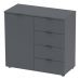 Комод в гостиную Doros рон 1 80х38х81 см графит (DRS-011293), код: 13637