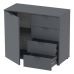 Комод в гостиную Doros рон 1 80х38х81 см графит (DRS-011293), код: 13637