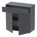 Комод в гостиную Doros рон 2 80х38х100 см графит (DRS-011295), код: 13639