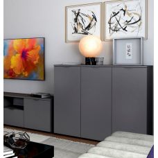 Комод в гостиную Рон 6 120х38х100 см графит (DRS-011303)