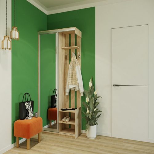 Прихожая с зеркалом Doros City One Door 110х45х210 см дуб cонома (DRS-011306), код: 13649