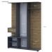 Прихожая Doros финч 145х37х202 см Графит/Дуб артизан (DRS-011338), код: 13659