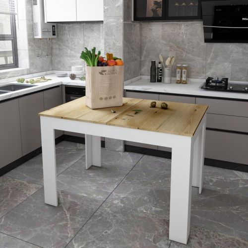 Стол в кухню Doros флинт 120(170)х80х78 см Белый/Дуб артизан (DRS-011442), код: 13693