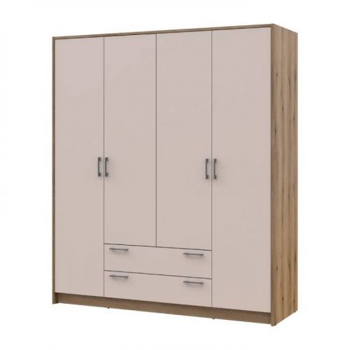 Шкаф для одежды Doros ронди дуб Артизан/Кашемир 4ДСП 160х52х195 DRS-011662 (80737825), код: 13908