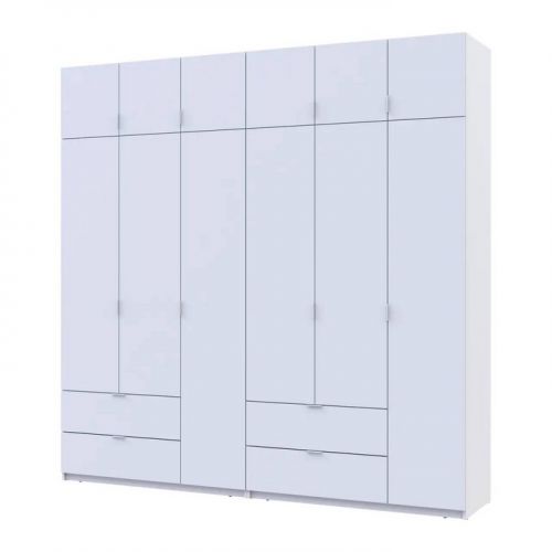 Шкаф для одежды Doros лукас белый 3+3 дсп 240х50х240 DRS-011683 (42005106), код: 13917