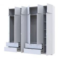 Шкаф для одежды Doros лукас белый 3+3 дсп 255х50х240 DRS-011684 (42005110) Шкаф для одежды Doros лукас белый 3+3 дсп 255х50х240 DRS-011684 (42005110)