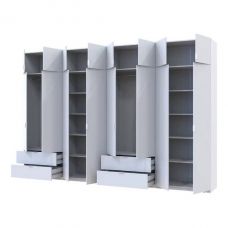 Шкаф для одежды Doros лукас белый 4+4 дсп 360х50х240 DRS-011692 (42005142) Шкаф для одежды Doros лукас белый 4+4 дсп 360х50х240 DRS-011692 (42005142)