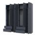 Шкаф для одежды Doros лукас графит 3+3 дсп 240х50х240 DRS-011693 (42005109), код: 13927