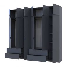 Шкаф для одежды Doros лукас графит 3+3 дсп 255х50х240 DRS-011694 (42005113) Шкаф для одежды Doros лукас графит 3+3 дсп 255х50х240 DRS-011694 (42005113)
