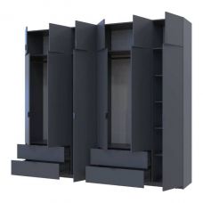 Шкаф для одежды Doros лукас графит 3+3 дсп 270х50х240 DRS-011695 (42005117) Шкаф для одежды Doros лукас графит 3+3 дсп 270х50х240 DRS-011695 (42005117)
