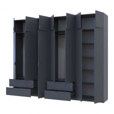 Шкаф для одежды Doros лукас графит 3+4 дсп 295х50х240 DRS-011697 (42005125) Шкаф для одежды Doros лукас графит 3+4 дсп 295х50х240 DRS-011697 (42005125)