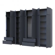 Шкаф для одежды Doros лукас графит 4+4 дсп 340х50х240 DRS-011701 (42005141) Шкаф для одежды Doros лукас графит 4+4 дсп 340х50х240 DRS-011701 (42005141)