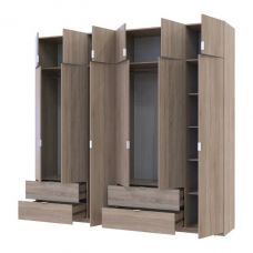 Шкаф для одежды Doros лукас дуб сонома 3+3 дсп 255х50х240 DRS-011704 (42005111) Шкаф для одежды Doros лукас дуб сонома 3+3 дсп 255х50х240 DRS-011704 (42005111)