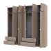 Шкаф для одежды Doros лукас дуб сонома 3+3 дсп 255х50х240 DRS-011704 (42005111), код: 13938