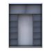 Шкаф-Купе Doros G-Caiser Графит/Белый 2 дсп / 3 части 180х60х240 DRS-011729 (44900262), код: 13849