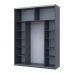 Шкаф-Купе Doros G-Caiser Графит/Белый 2 дсп / 3 части 180х60х240 DRS-011729 (44900262), код: 13849