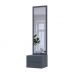 Подвесная тумба с зеркалом Doros сола графит / серый 45х40х168,6 см DRS-011742 (44900342), код: 13853