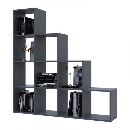 Стеллаж Doros степь 4х4 графит открытый 136.2х28.8х140.7 DRS-011769 (41516167), код: 13973