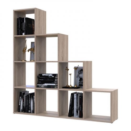 Стеллаж Doros степь 4х4 дуб сонома открытый 136.2х28.8х140.7 DRS-011770 (41516165), код: 13974