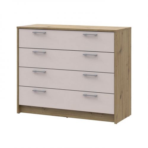 Комод Doros ронди дуб Артизан/Кашемир 4 ящика 100х40х82 DRS-011782 (41516187), код: 13985