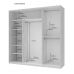 Шкаф-Купе Doros сити лайт кашемир 3 зеркала 225х60х225 (DRS-011811), код: 13883