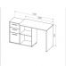 Офисный стол Doros T8 Белый/Графит 100х83х75 (DRS-011891), код: 14071