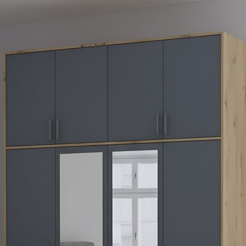 Антресоль высокая Doros ронди дуб Артизан/Графит 4 дсп 160х52х65 (DRS-011907), код: 14081