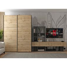 Шкаф-Купе двухдверный Doros G-Caiser 160х60х240 см Графит/Дуб евок (DRS-011039) Шкаф-Купе двухдверный Doros G-Caiser 160х60х240 см Графит/Дуб евок (DRS-011039)