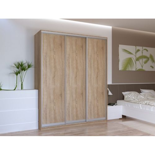 Шкаф-Купе трехдверный Doros сити лайт 180х60х225 см дуб сонома (DRS-011095), код: 13517