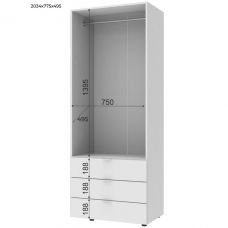Шкаф распашной для одежды Doros гелар 77,5х49,5х203,4 см графит (DRS-011107) Шкаф распашной для одежды Doros гелар 77,5х49,5х203,4 см графит (DRS-011107)