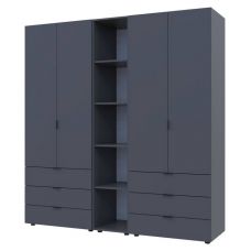 Комплект шкафов для одежды Doros гелар (3 шт.) 193,2х49,5х203,4 см графит (DRS-011151) Комплект шкафов для одежды Doros гелар (3 шт.) 193,2х49,5х203,4 см графит (DRS-011151)