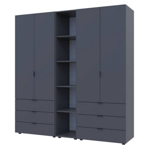 Комплект шкафов для одежды Doros гелар (3 шт.) 193,2х49,5х203,4 см графит (DRS-011151), код: 13556
