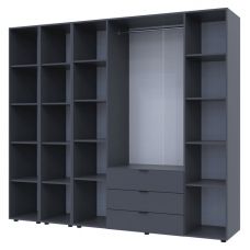 Комплект шкафов для одежды Doros гелар (3 шт.) 231,4х49,5х203,4 см графит (DRS-011155)