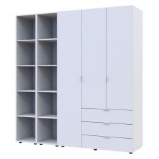 Комплект шкафов для одежды Doros гелар (3 шт.) 192,6х49,5х203,4 см белый (DRS-011174)