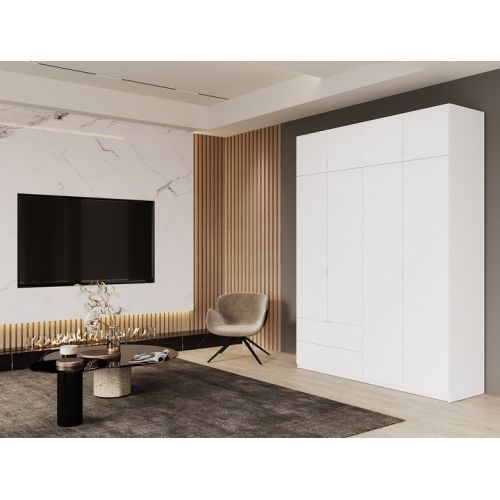 Шкаф распашной с антресолью Doros лукас 180х50х240 см белый (DRS-011191), код: 13590