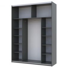 Шкаф-Купе двухдверный Doros G-Caiser 180х60х240 см Графит/Дуб евок/1 зеркало (DRS-011227) Шкаф-Купе двухдверный Doros G-Caiser 180х60х240 см Графит/Дуб евок/1 зеркало (DRS-011227)