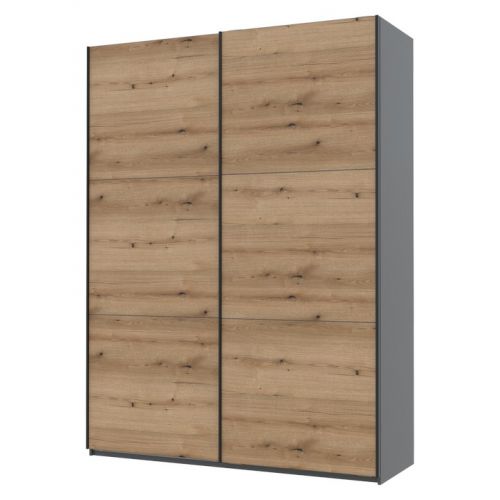 Шкаф-Купе двухдверный Doros G-Caiser 180х60х240 см Графит/Дуб евок (DRS-011229), код: 13613