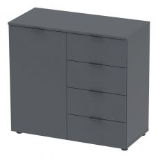 Комод в гостиную Рон 1 80х38х81 см графит (DRS-011293)