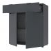 Комод в гостиную Doros рон 2 80х38х100 см графит (DRS-011295), код: 13639