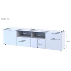 Тумба под тв Doros рон 4 180х38х50 см белый (DRS-011298) Тумба под тв Doros рон 4 180х38х50 см белый (DRS-011298)
